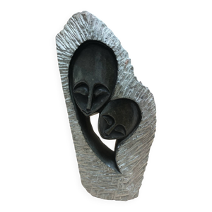 Sculpture mere et enfant
