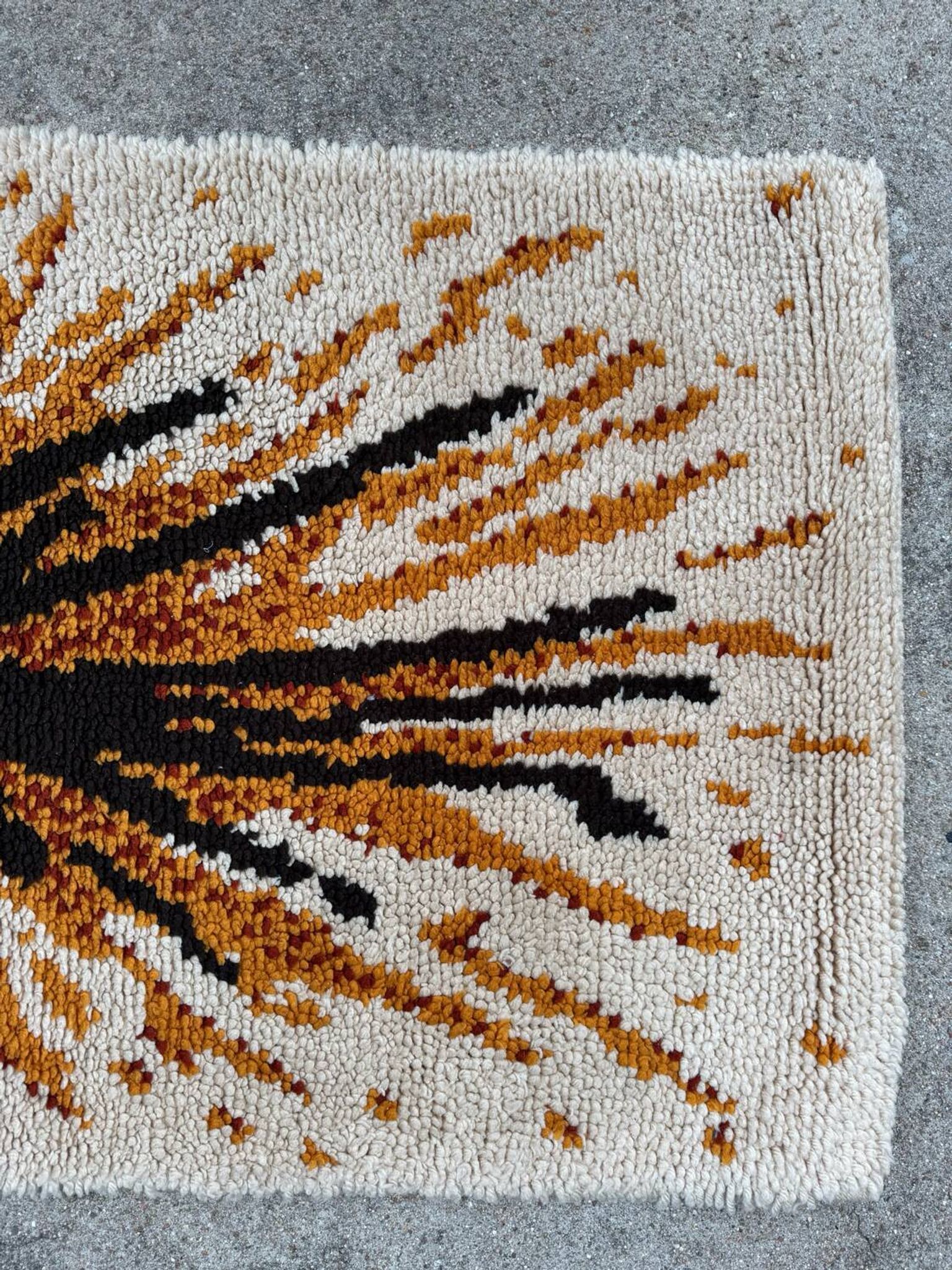 Tapis style Rya scandinave années 70