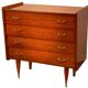 Commode vintage teck vernis 1970
