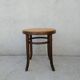 Curved wood cane bistro stool