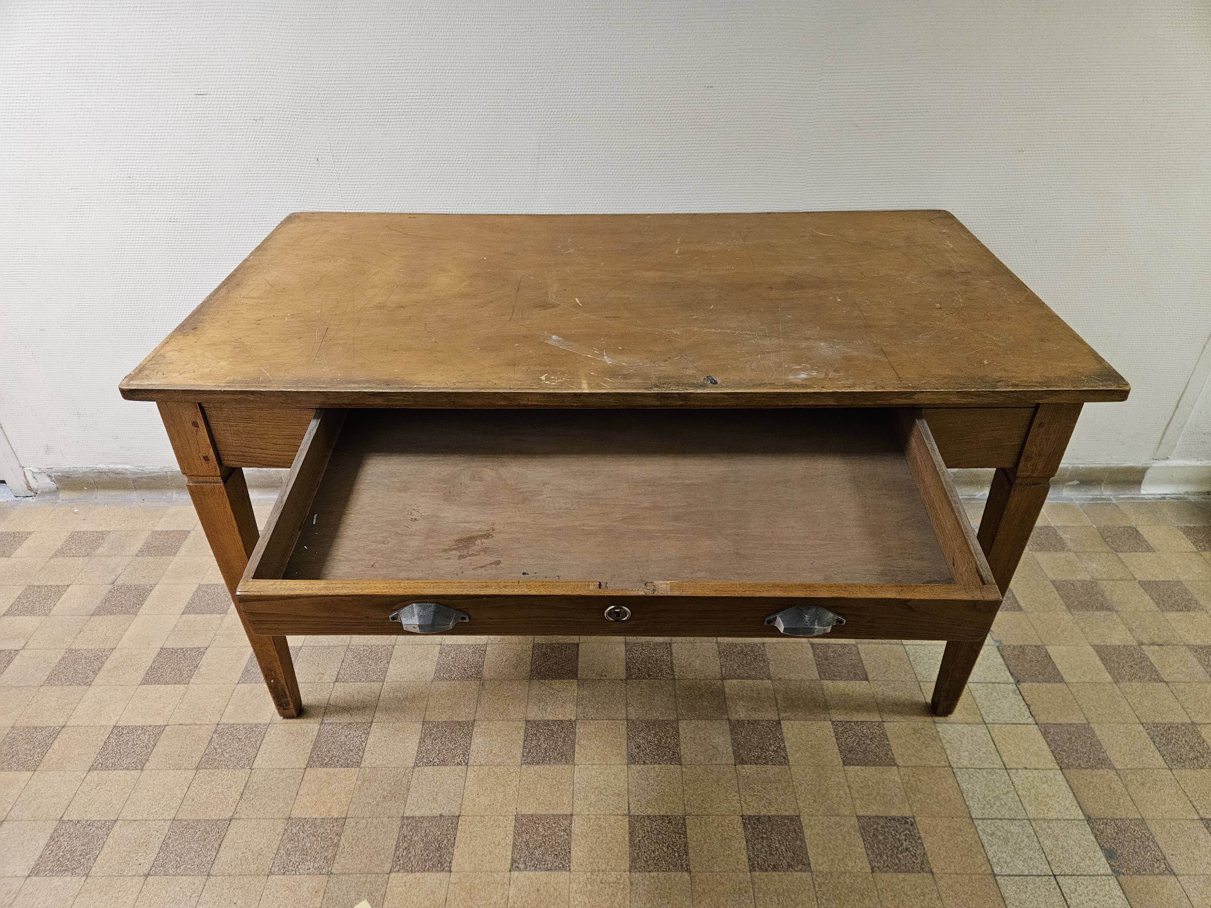 Antique oak administration desk