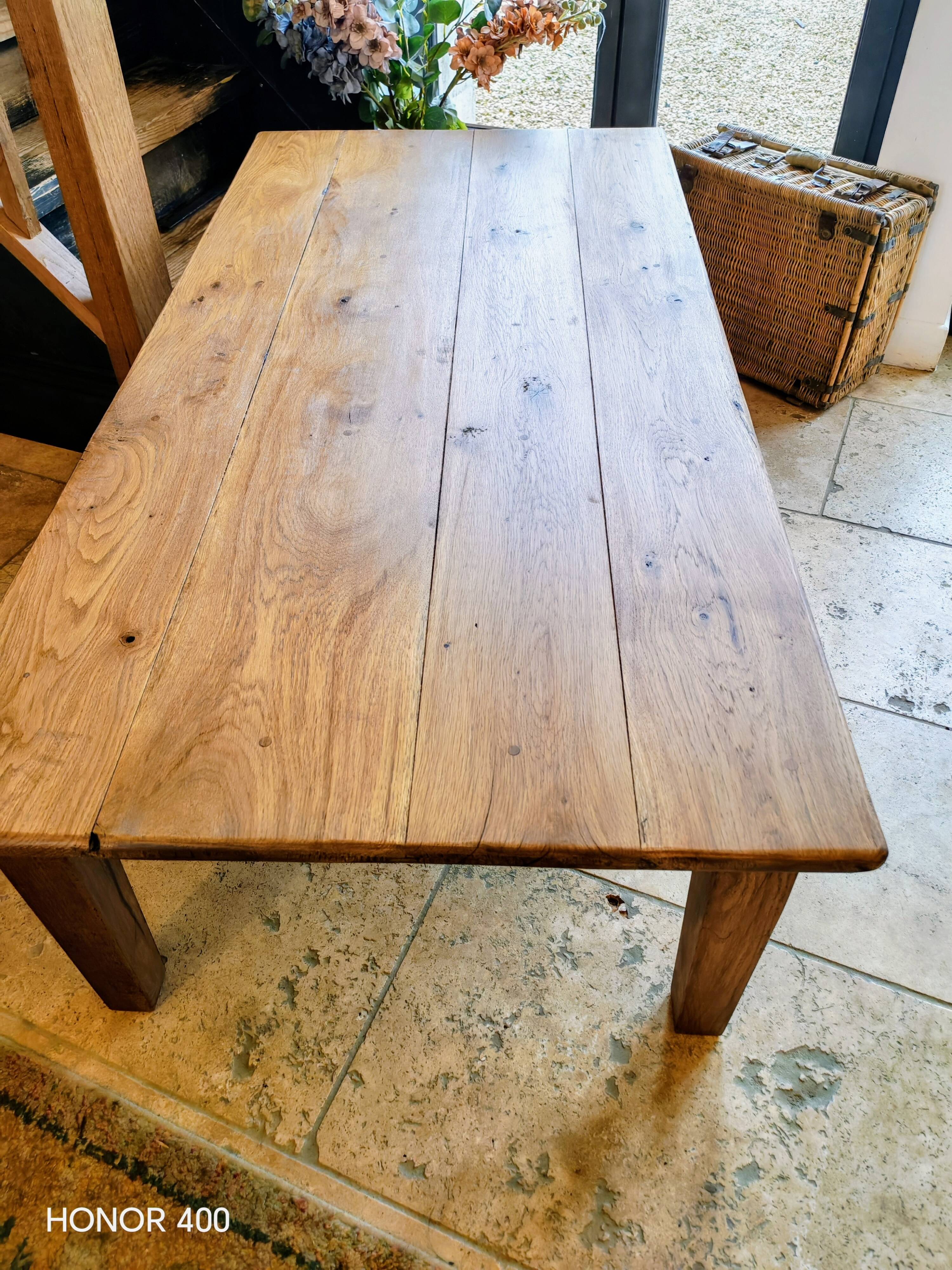Solid oak coffee table