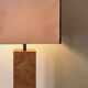 Majestic table lamp in elm burl, C.Mahey design 1970