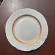 Set of 6 dessert plates in Berry porcelain – White and gold