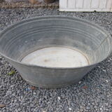 Zinc oval basin