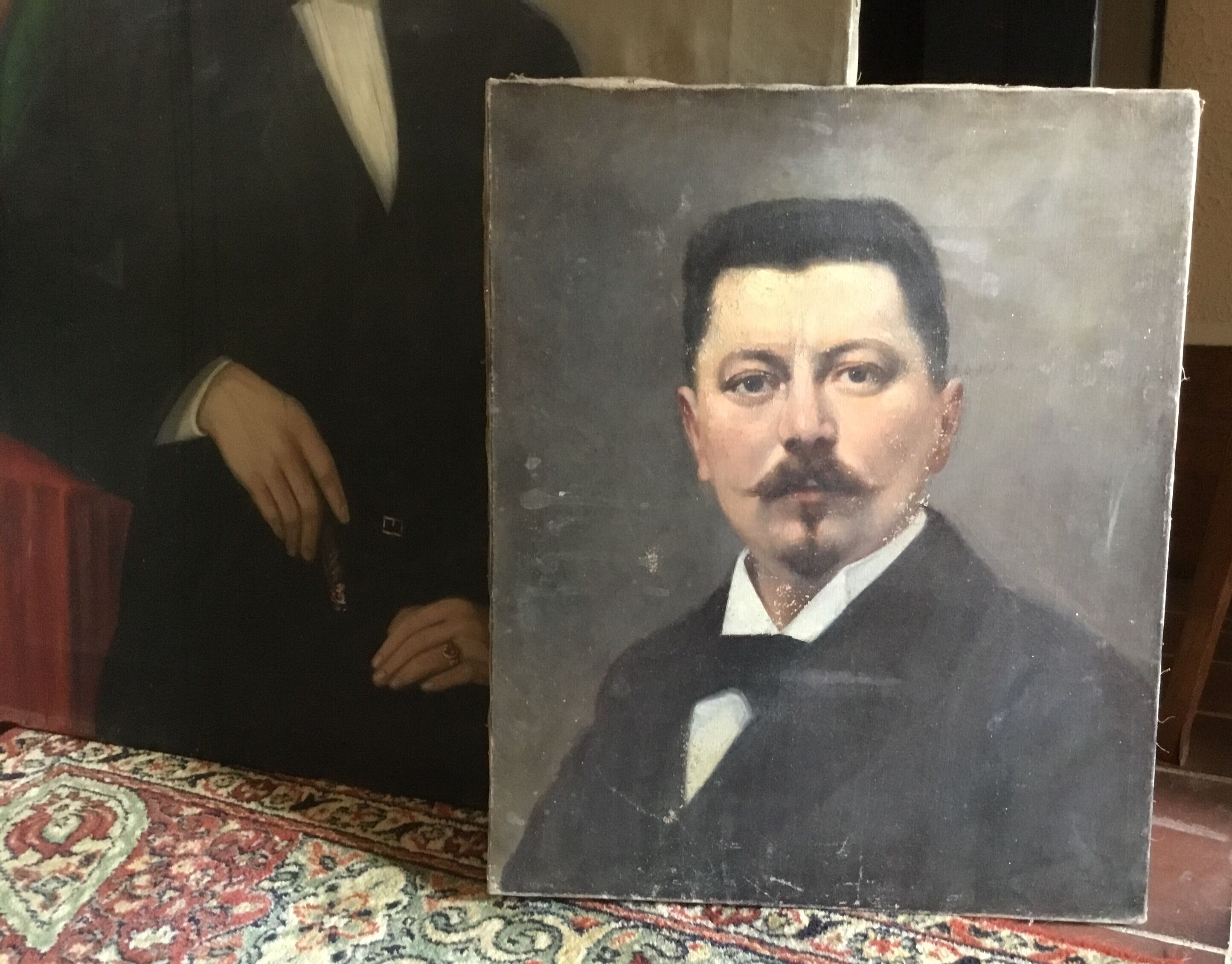 Portrait man with the mustache XIX
