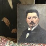 Portrait man with the mustache XIX