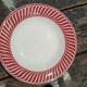 Plate Digoin Sarreguemines model Jacquot red