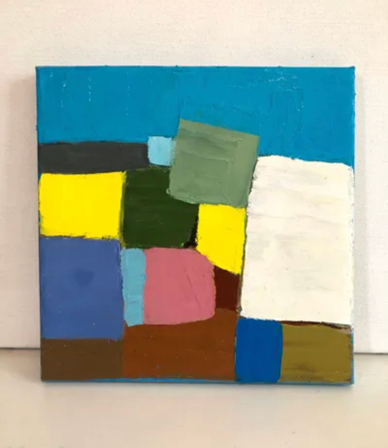 Tableau huile au couteau abstrait contemporain
