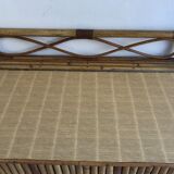 Vintage rattan and bamboo toy chest