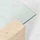Mid-Century Modern Coffee Table, Glass and Travertine, Italy, 1970S