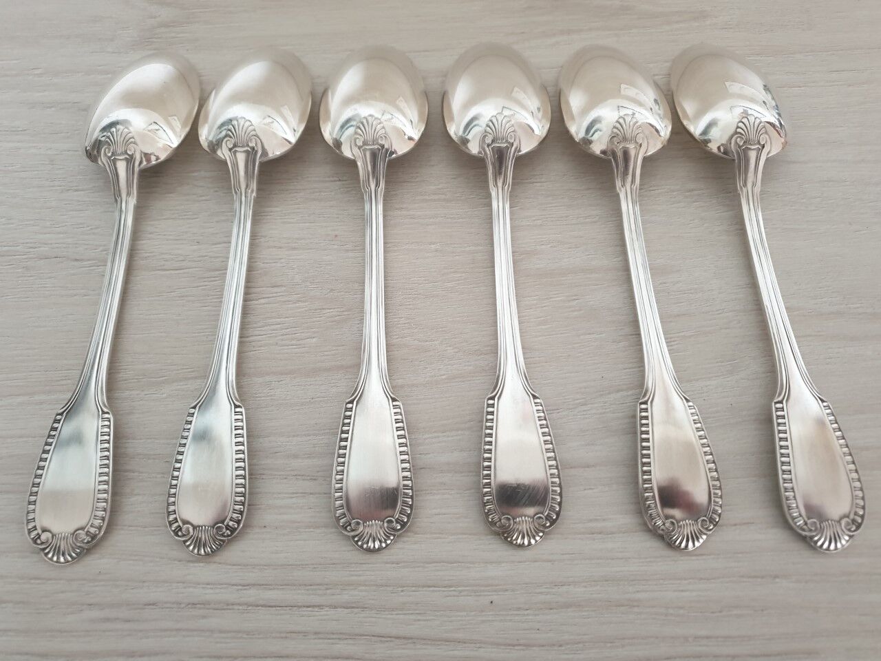 Set of 6 large old boulenger spoons