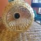 Vintage amber glass pendant light