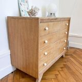Vintage chest of drawers with round wooden handles