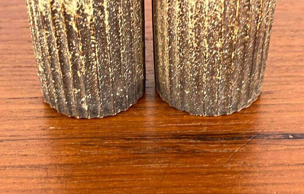 Klaus Lehmann, postmodern brutalist German pottery, sculpted column vase, 1981, ceramic