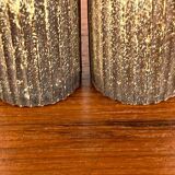 Klaus Lehmann, postmodern brutalist German pottery, sculpted column vase, 1981, ceramic