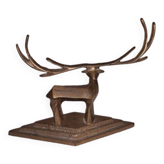 Bronze Deer Baguier Statuette