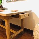 Solid oak farmhouse table