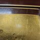 Vintage Chinese cabinet with gold leaf and flowers / oriental cabinet