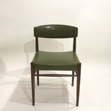 Set of 4 olive green chairs
