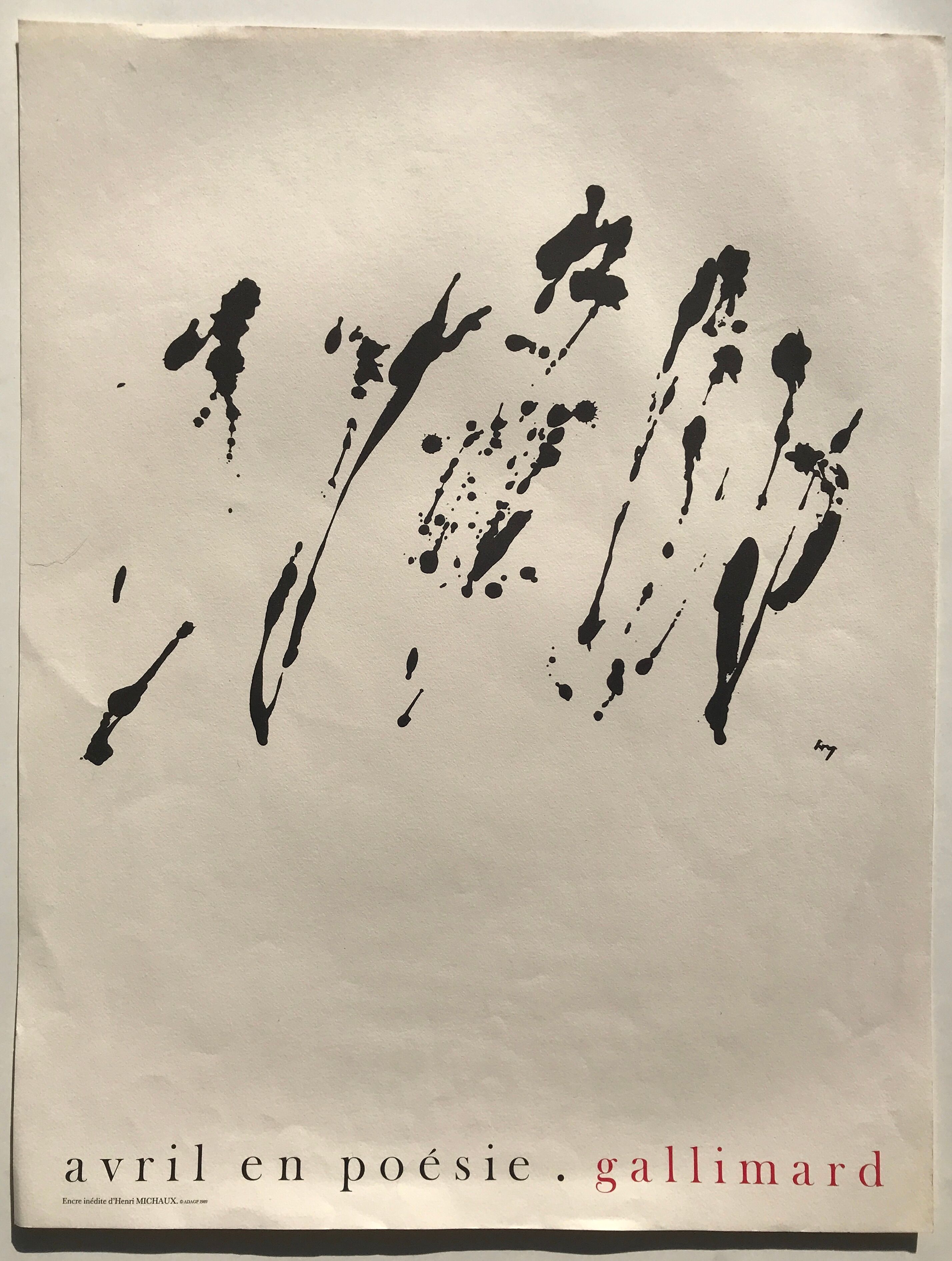 Exhibition poster, Avril en poésie, 1989