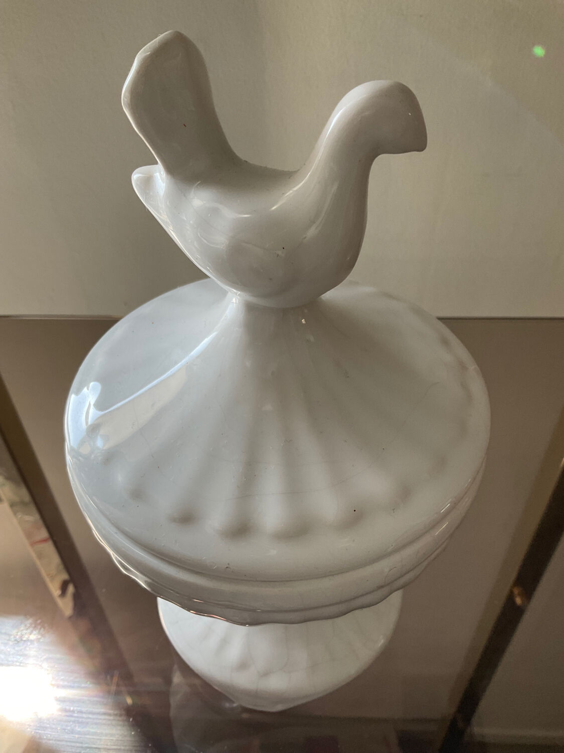 Vintage glazed ceramic candy box