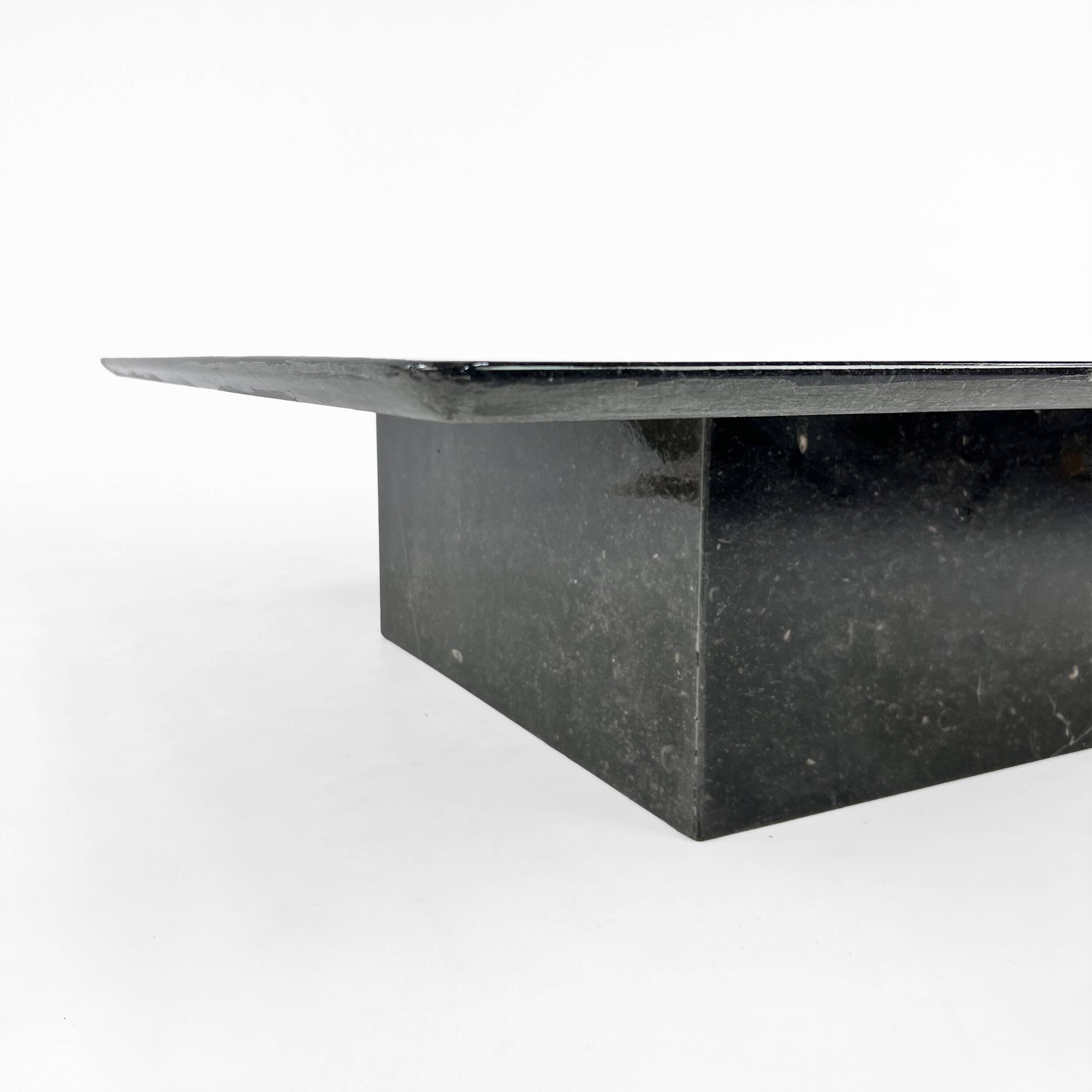 Vintage Square Italian Granite Coffee Table, 1970s