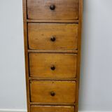 Antique dutch ochre drawer cabinet, early 20th century