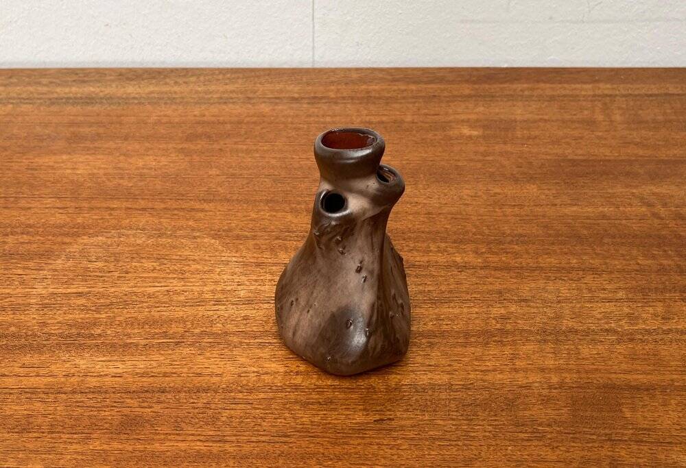 Organic studio pottery vase in mid-century style by Montanus & Remy, Germany, 1960s.