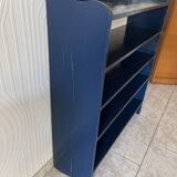 Vintage midnight blue bookcase shelf