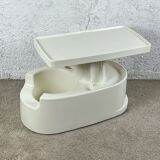 Space age bar cart , 70s plastic serving table trolley - vintage design made in italy