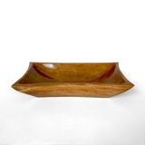 Large vintage solid wood bowl