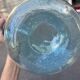 Blue bubble glass pitcher signed Biot – Provence