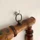 Vintage wooden wall coat rack with 4 swivel hooks from 1920