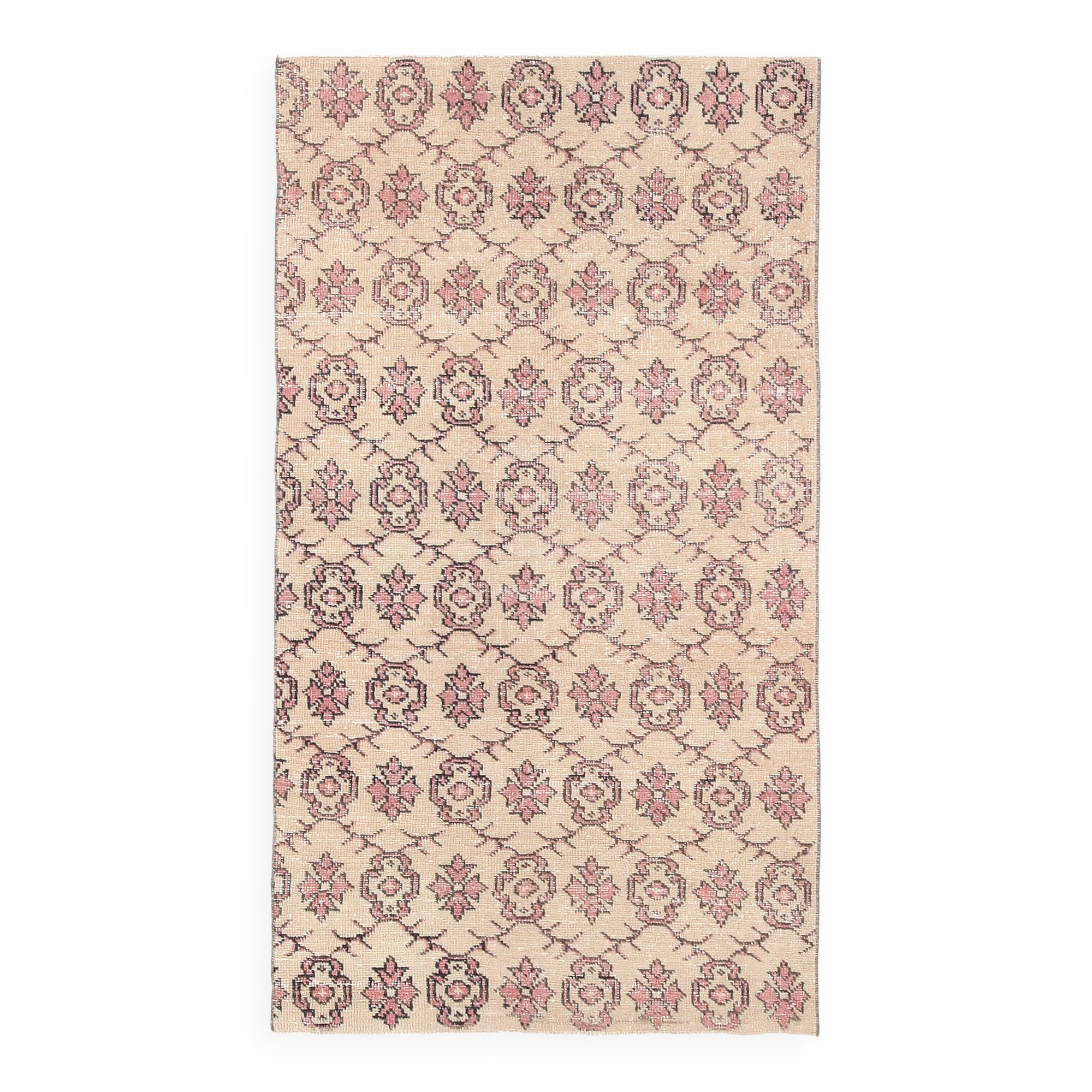 4x7 Rug For Living Room Soft Pastel Vintage Rug, 117x213Cm SK 3456