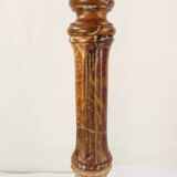 Pair of vintage lamps in natural stone and alabaster, PEGASAM style