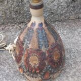 Set of 2 stoneware lamps by Jean Claude Courjault La Cerisaie.