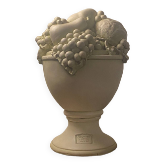 White plaster fruit bowl