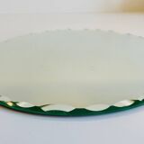 Vintage round and beveled table mirror