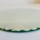 Vintage round and beveled table mirror