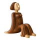 Sculpture féminine en gres signée