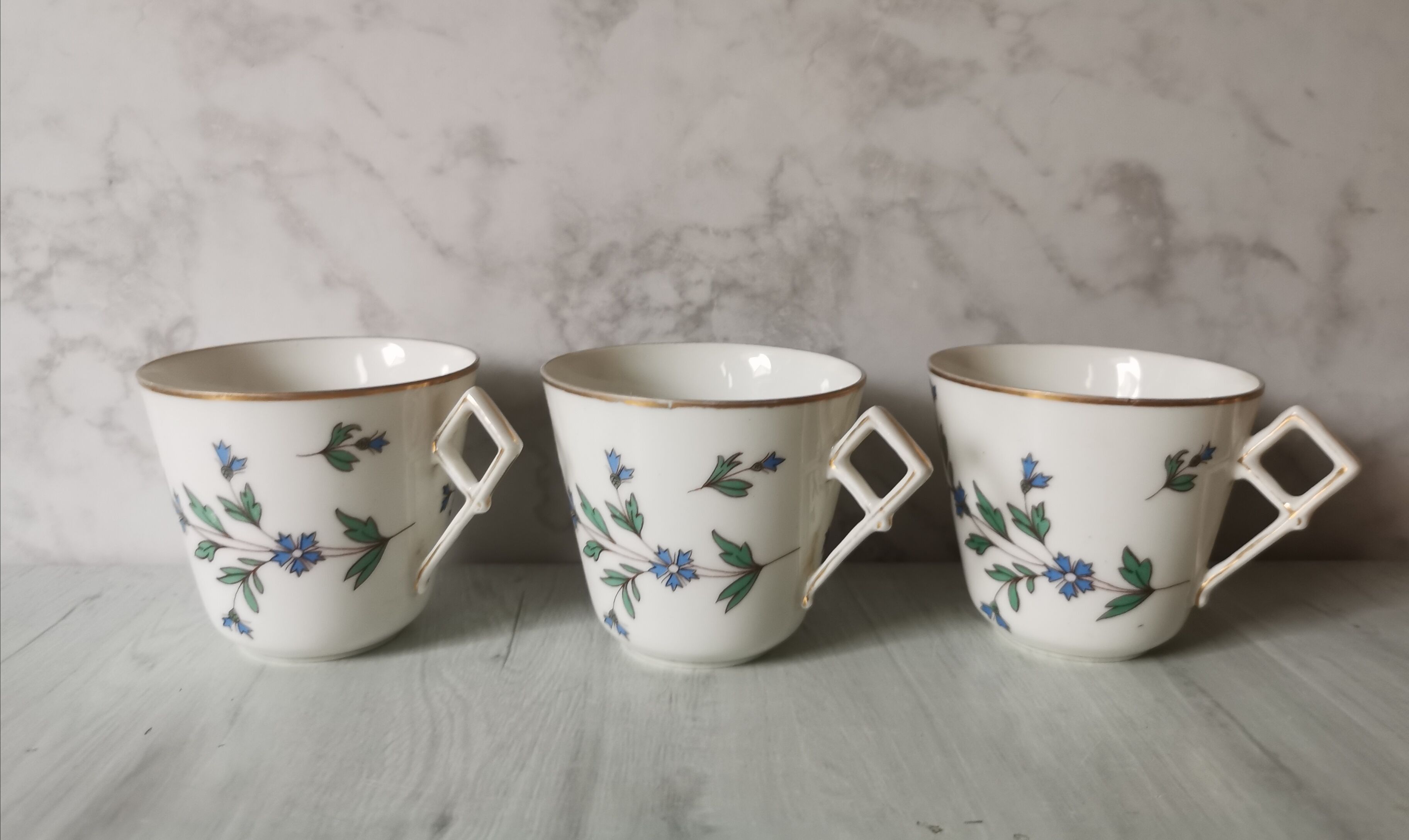 Porcelain barbel tea set Limoges Guérin