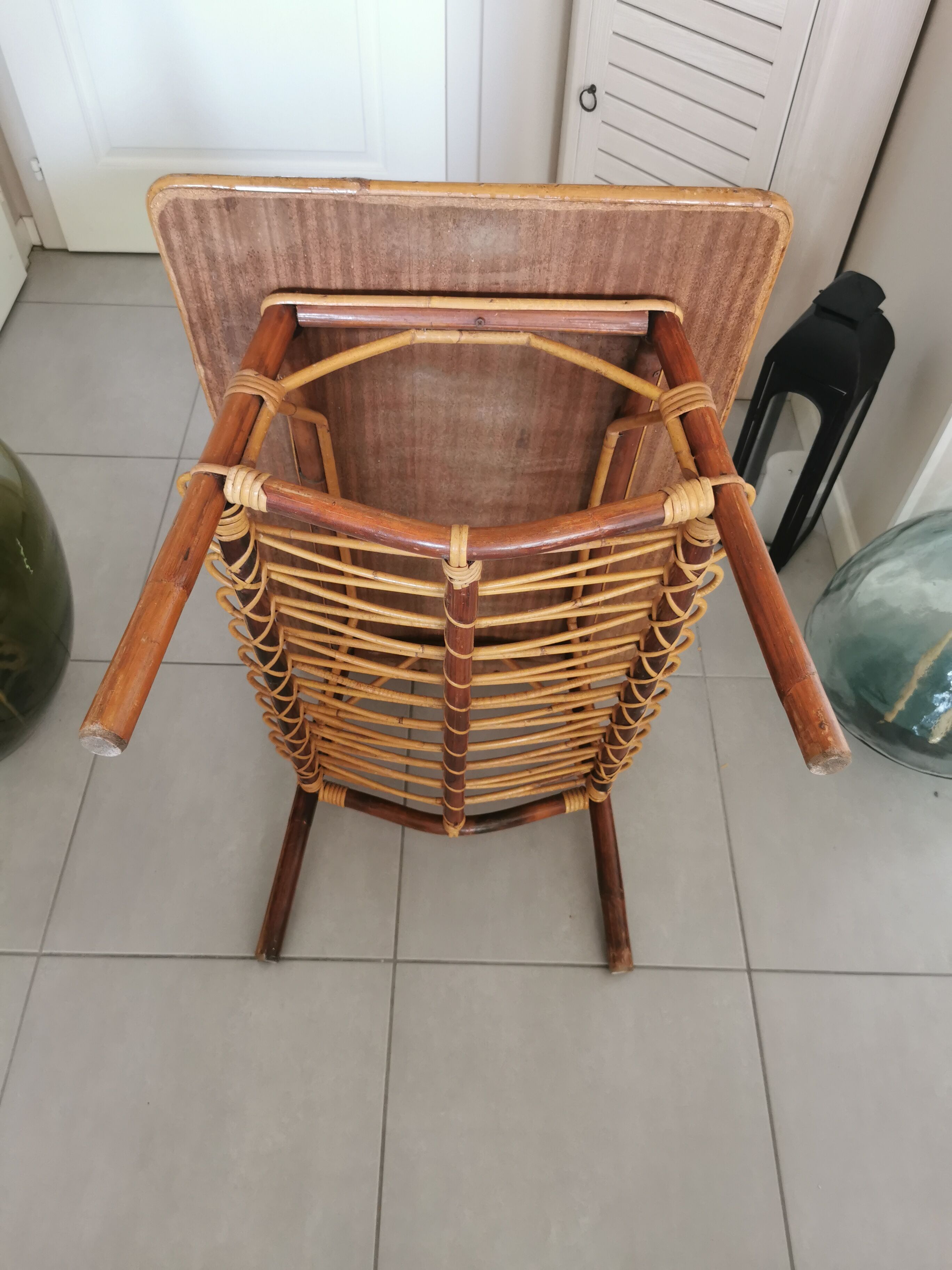 Vintage rattan coffee table