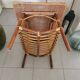 Table basse rotin vintage