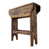 Wabi Sabi pine wood cowboy style stool, 1970s