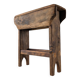 Wabi Sabi pine wood cowboy style stool, 1970s