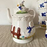 Slurry tea set geese 80s