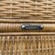 Braided wicker cloakroom in early 20th century