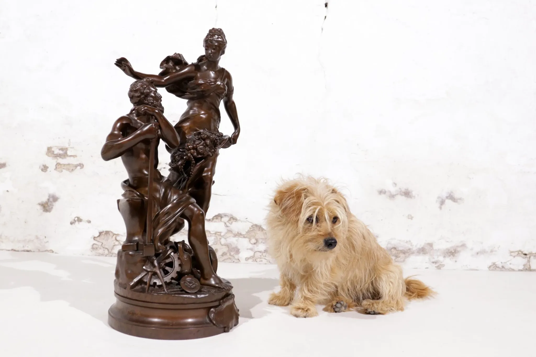 Adrien-Etienne Gaudez (1845-1902) bronze 'La Fortune récompense le travail'