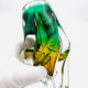 Vase Josef Hospodka - Sommerso - Amber & Emerald Green - Circa 1960